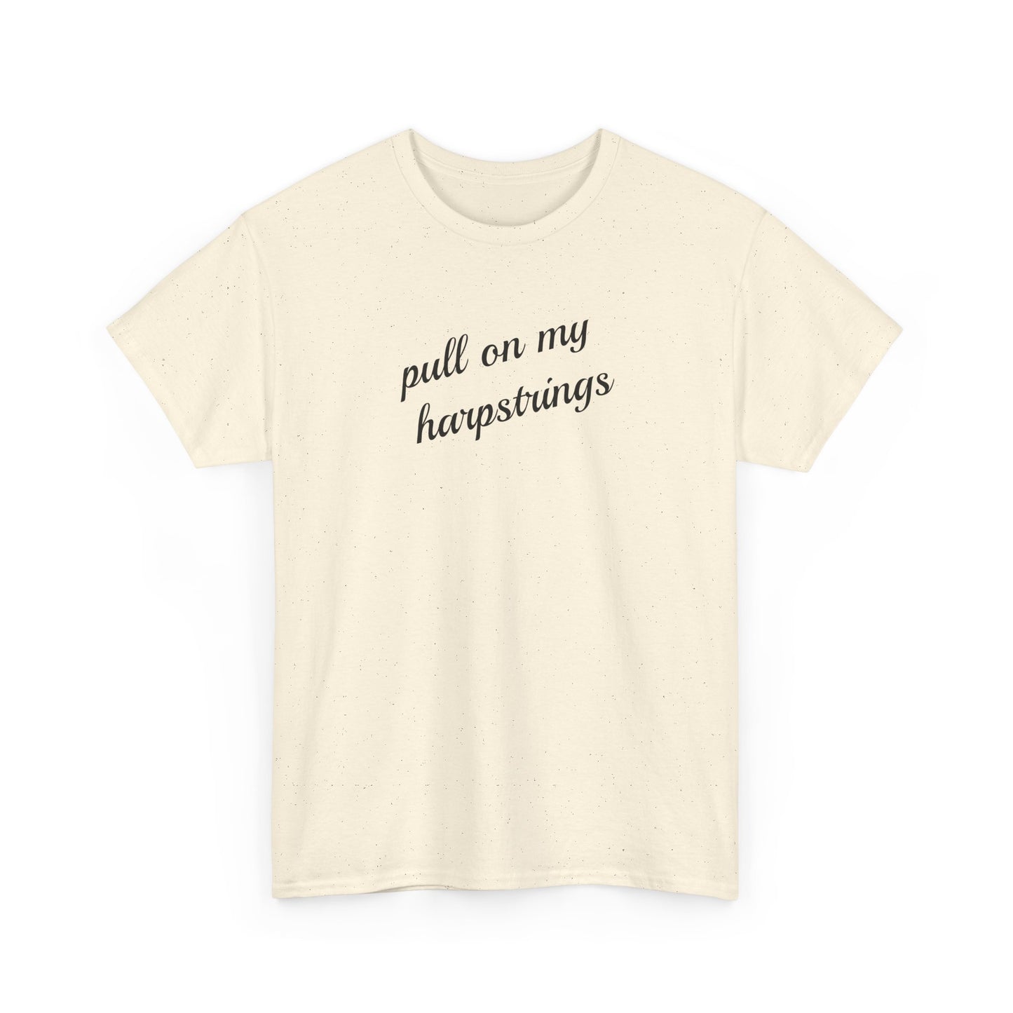 Pull on My Harpstrings Unisex Heavy Cotton Tee, Funny Graphic Shirt, Gift for Music Lovers, Casual Tee, Music Festival Outfit