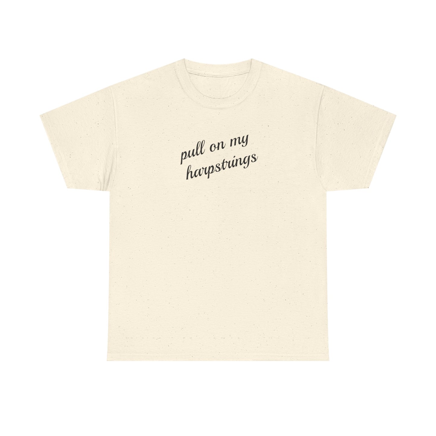 Pull on My Harpstrings Unisex Heavy Cotton Tee, Funny Graphic Shirt, Gift for Music Lovers, Casual Tee, Music Festival Outfit