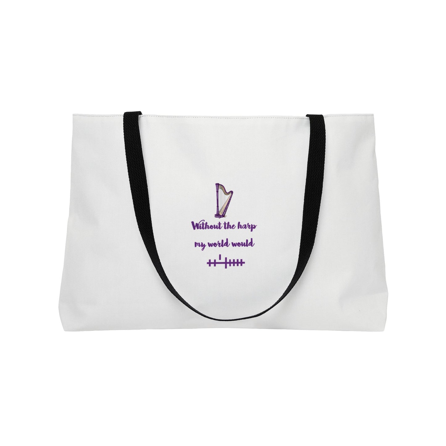 Weekender Tote Bag, Trendy Travel Bag, Weekend Getaway Companion, Perfect Gift for Musicians | Harpists