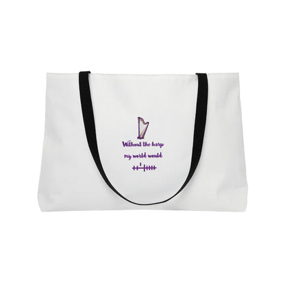 Weekender Tote Bag, Trendy Travel Bag, Weekend Getaway Companion, Perfect Gift for Musicians | Harpists