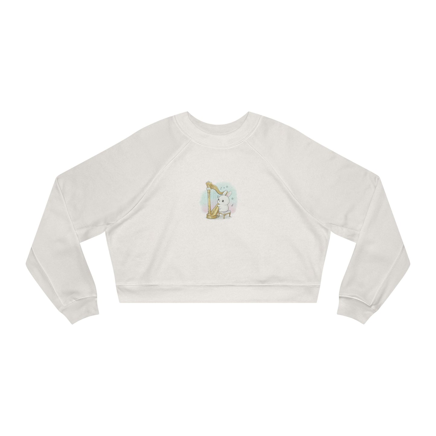 Kawaii Harp Bunny Sweatshirt | Cozy Musical Rabbit Fleece Pullover