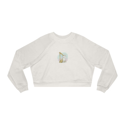 Kawaii Harp Bunny Sweatshirt | Cozy Musical Rabbit Fleece Pullover
